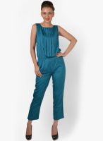 Magnetic Designs Blue Solid Jumpsuit