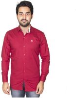 Mangue Men's Solid Casual Red Shirt Mangue Men's Solid Casual Red Shirt