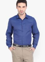 Mark Taylor Solid Blue Formal Shirt