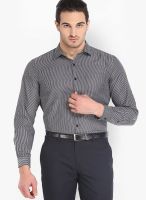 Mark Taylor Striped Black Formal Shirt