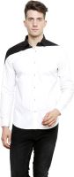NFC Men's Solid Casual White, Black Shirt