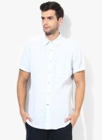 Nautica Blue Regular Fit Casual Shirt