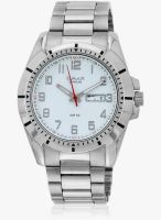 Omax Ss-162 Silver/White Analog Watch