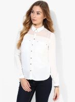 Only White Solid Shirt