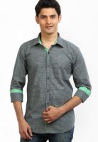 Orange Valley Checks Black Casual Shirt