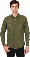 Oxolloxo Men's Solid Casual Green Shirt
