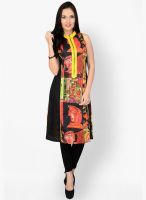 Pannkh Black Printed Kurtis