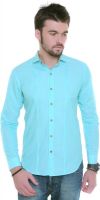 Qdesigns Men's Solid Casual Blue Shirt Qdesigns Men's Solid Casual Blue Shirt