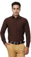 Rvc Fashion Men's Solid Casual Brown Shirt