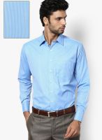 Saffire Striped Blue Slim Fit Formal Shirt