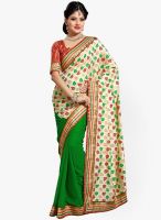 Saree Swarg Green Embroidered Saree