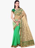 Saree Swarg Green Printed Saree