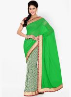 Saree Swarg Green Printed Saree