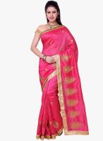 Saree Swarg Pink Embroidered Saree