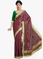 Saree Swarg Wine Embellished Saree