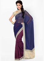 Saree Swarg Wine Printed Saree