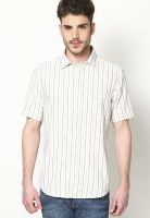 Scullers White Slim Fit Casual Shirt