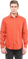 Silver Streak Men's Solid Casual Orange Shirt