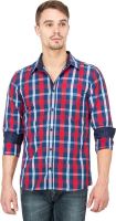 Slub By INMARK Men's Checkered Casual Red Shirt