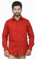 Speak Men's Solid Party, Wedding Orange Shirt