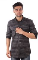 Studio Nexx Men's Printed Casual Black Shirt