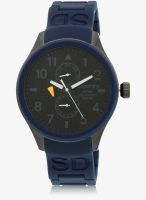 Super Dry Syg110u Blue/Black Analog Watch