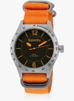Super Dry Syg112o Orange/Black Analog Watch