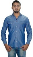 The GreeK Men's Solid Casual Light Blue Shirt
