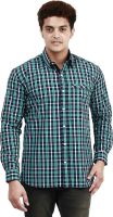 Trendster Men's Checkered Casual Green Shirt
