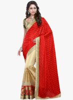 Triveni Sarees Beige Embroidered Saree