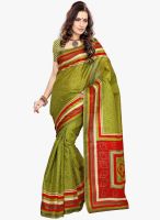Triveni Sarees Green Printed Casual Saree