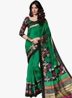 Triveni Sarees Green Printed Saree