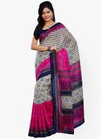 Triveni Sarees Off White Printed Saree