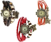 Uqbah Combo Butterfly Vintage Analog Watch - For Girls, Women