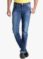 Vintage Washed Blue Slim Fit Jeans