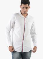 Vintage White Linen Slim Fit Casual Shirt