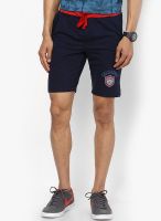 WYM Solid Navy Blue Shorts