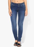 Wrangler Blue Low Rise Siknny Jeans