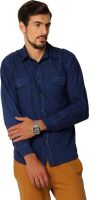 Yepme Men's Solid Casual Blue Shirt