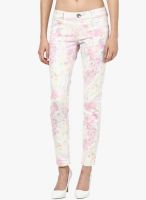 s.Oliver Off White Printed Jeans