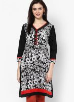 Aks Black Printed Kurtis