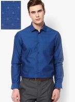 Arrow New York Navy Blue Slim Fit Formal Shirt