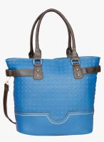 Bagkok Blue Polyurethane (Pu) Tote Bag