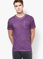 Bellfield Purple Round Neck T-Shirt