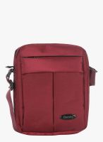 Bendly Maroon Polyester Sling Bag