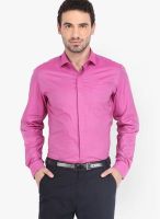 Black Coffee Solid Pink Formal Shirt