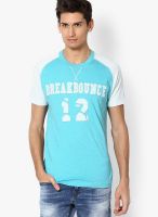 Breakbounce Baltic Blue Akasia Crew Neck T Shirt