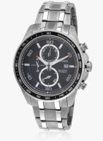 CITIZEN Ca0346-59L-Sor Silver/Blue Chronograph Watch