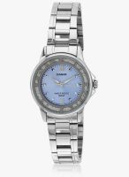 Casio Enticer Lady's Ltp-1391D-2Avdf White/Blue Analog Watch