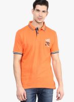 Cherokee Orange Solid Polo T-Shirts